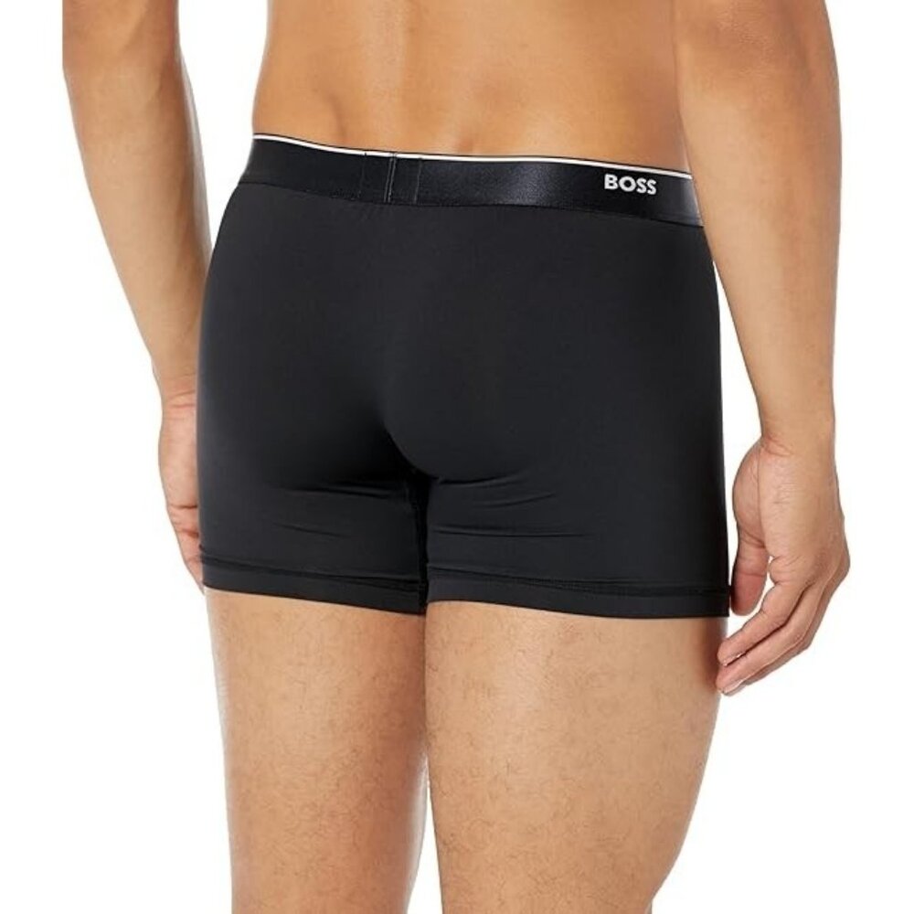 NEW BOSS Men's 3-Pack EVOLUTION Boxer Briefs - BLACK- Size S/100%AUTHENTIC - Picture 3 of 3